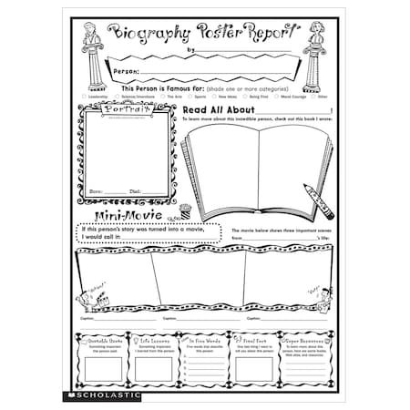 Scholastic Teaching Resources Instant Personal Poster Sets - Biography Report, PK30 SC932323